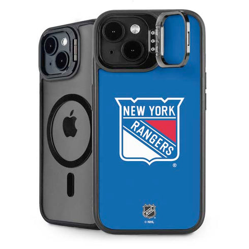 NHL New York Rangers Solid Background iPhone 15 Kickstand Case